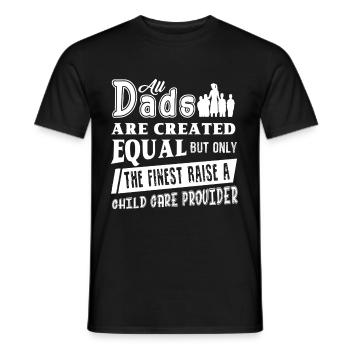 Childcare Provider Proud Childcare Provider Dad - Men's T-Shirt - black - Front - AI Model Male 178 light (178cm)