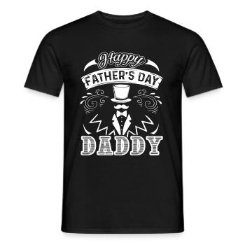 Father's Day Happy Father's Day Daddy - Men's T-Shirt - black - Front - AI Model Male 178 light (178cm)