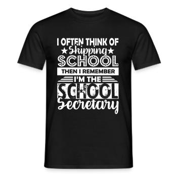 School Secretary I Am The School Secretary - Men's T-Shirt - black - Front - AI Model Male 178 light (178cm)