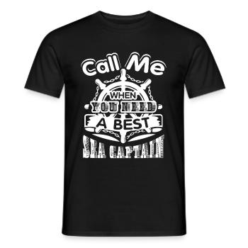 Sea Captain Best Sea Captain - Men's T-Shirt - black - Front - AI Model Male 178 light (178cm)