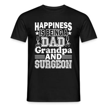 Surgeon Dad Grandpa And Surgeon - Men's T-Shirt - black - Front - AI Model Male 178 light (178cm)