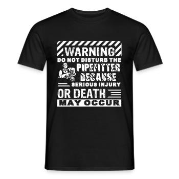 Pipefitter Do Not Disturb The Pipefitter - Men's T-Shirt - black - Front - AI Model Male 178 light (178cm)