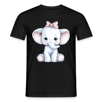 Süßer Baby Elefant - Männer T-Shirt - Schwarz - Vorne - AI Model Male 178 light (178cm)