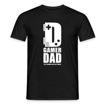 Gaming Daddy Gamer Dad - Men's T-Shirt - black - Front - AI Model Male 178 light (178cm)