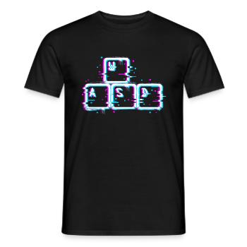 WASD Nerd Keyboard Gamer - T-shirt homme - noir - Devant - AI Model Male 178 light (178cm)