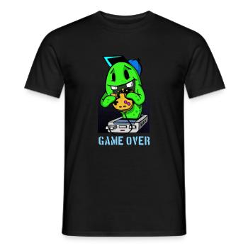 Gaming Gamer Comic Jeu terminé - T-shirt homme - noir - Devant - AI Model Male 178 light (178cm)