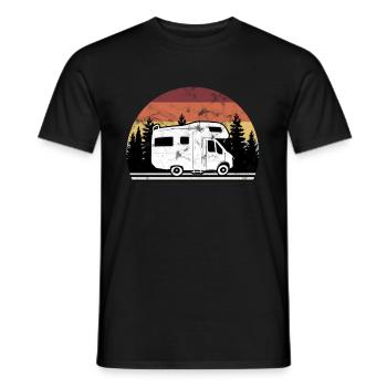 Camper Camper Vintage Camping - T-shirt homme - noir - Devant - AI Model Male 178 light (178cm)