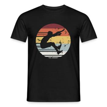 Weitsprung Leichtathletik Zehnkampf Sport - Männer T-Shirt - Schwarz - Vorne - AI Model Male 178 light (178cm)