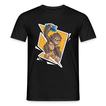 Escalade de singe escalade de bloc - T-shirt homme - noir - Devant - AI Model Male 178 light (178cm)