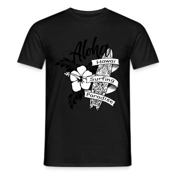 aloha - T-shirt homme - noir - Devant - AI Model Male 178 light (178cm)