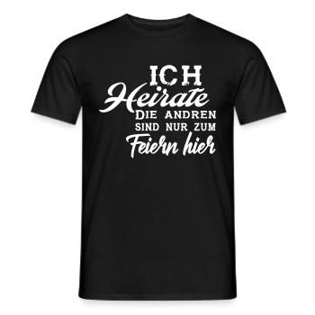 ich Heirate - die anderen - Männer T-Shirt - Schwarz - Vorne - AI Model Male 178 light (178cm)