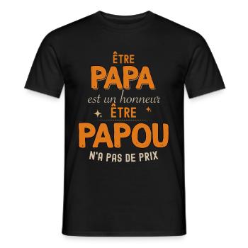 Papa et papou exceptionnel - T-shirt homme - noir - Devant - AI Model Male 178 light (178cm)