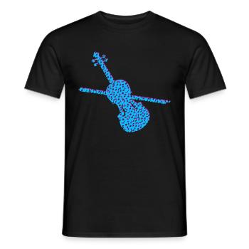 Violine - Männer T-Shirt - Schwarz - Vorne - AI Model Male 178 light (178cm)