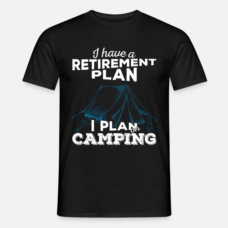 Retirement plan camping (light) - Men’s T-shirt - black