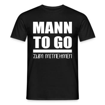 Single lustiger Spruch - Mann to go - Männer T-Shirt - Schwarz - Vorne - AI Model Male 178 light (178cm)