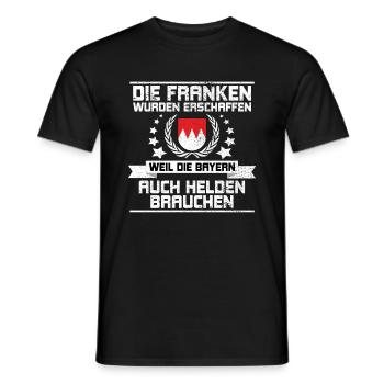 Witziges Tshirt mit Spruch für Franken - Männer T-Shirt - Schwarz - Vorne - AI Model Male 178 light (178cm)