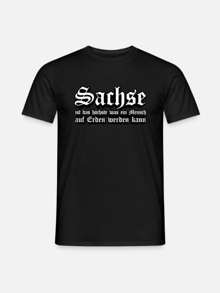Sachse das Beste auf Erden Sachsen - Männer T-Shirt - Schwarz