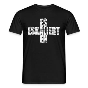 Es Eskaliert Eh Party Club Junggesellenabschied - Männer T-Shirt - Schwarz - Vorne - AI Model Male 178 light (178cm)