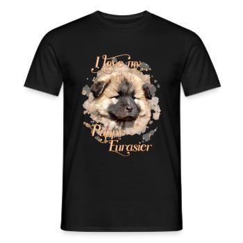 Mon chien Eurasier - T-shirt homme - noir - Devant - AI Model Male 178 light (178cm)