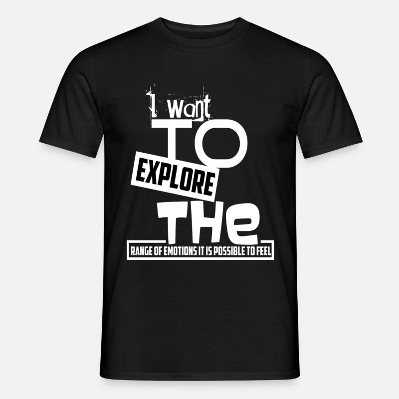 Exploring explore adventure saying gift - Men’s T-shirt - black