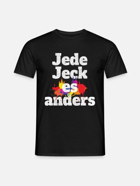 Kölsch Jede Jeck Es Anders Kölner Grundgesetz Köln - Männer T-Shirt - Schwarz