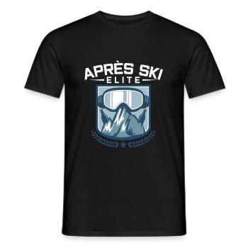 Apres Ski Elite Ski Vacation Team Sports Ski - Men's T-Shirt - black - Front - AI Model Male 178 light (178cm)