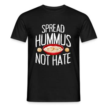 Faites-vous plaisir avec le végétalien Hummus Not Hate - T-shirt homme - noir - Devant - AI Model Male 178 light (178cm)