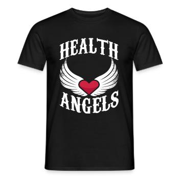 Health Angels doctor nurse emergency doctor - Men's T-Shirt - black - Front - AI Model Male 178 light (178cm)