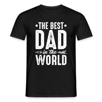 The best dad in the world Father's Day - Men's T-Shirt - black - Front - AI Model Male 178 light (178cm)