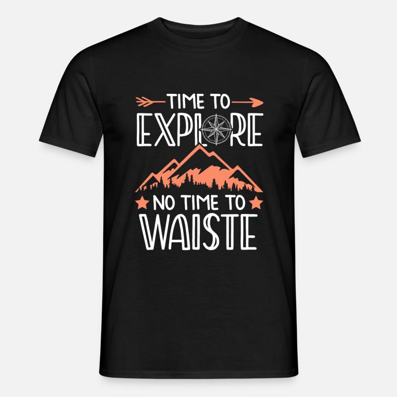 Explore Mountains Saying - Men’s T-shirt - black