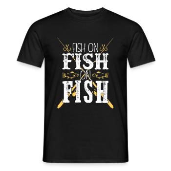 Fish Fishing Saying - Men's T-Shirt - black - Front - AI Model Male 178 light (178cm)