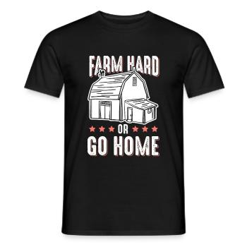 Ferme dur ou rentre à la maison drôle - T-shirt homme - noir - Devant - AI Model Male 178 light (178cm)