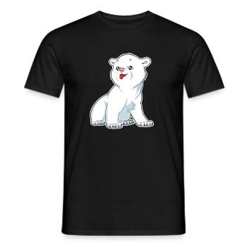 Polar Bear Shirt | Snow Cold Winter Bear Animal - Men's T-Shirt - black - Front - AI Model Male 178 light (178cm)