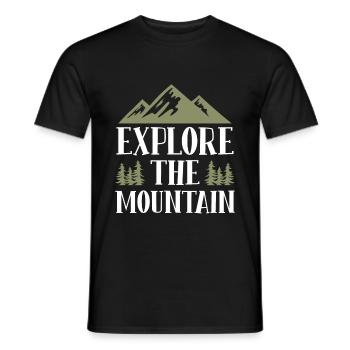 Explorez Mountains Say Mountains - T-shirt homme - noir - Devant - AI Model Male 178 light (178cm)