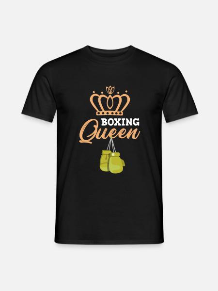 Boxe reine fille femme - T-shirt homme - noir
