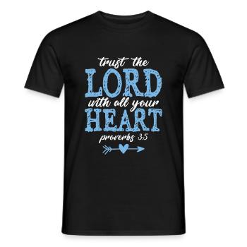 Bible verse Faith God love - Men's T-Shirt - black - Front - AI Model Male 178 light (178cm)