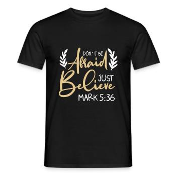 Bibelvers Glaube Jesus - Männer T-Shirt - Schwarz - Vorne - AI Model Male 178 light (178cm)