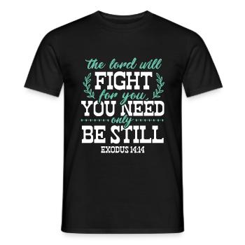 Bible verset prière Bible Jésus - T-shirt homme - noir - Devant - AI Model Male 178 light (178cm)