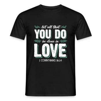 Bible verse belief god - Men's T-Shirt - black - Front - AI Model Male 178 light (178cm)