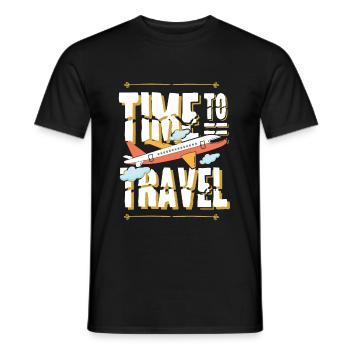 Voyage voyage avion - T-shirt homme - noir - Devant - AI Model Male 178 light (178cm)