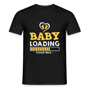 Baby Loading Lustig Schwangerschaft - Männer T-Shirt - Schwarz - Vorne - AI Model Male 178 light (178cm)