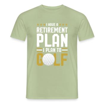 Golf Golfer Spruch - Männer T-Shirt - Sage - Vorne - AI Model Male 178 light (178cm)