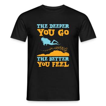 Scuba diving scuba dive diver - Men's T-Shirt - black - Front - AI Model Male 178 light (178cm)