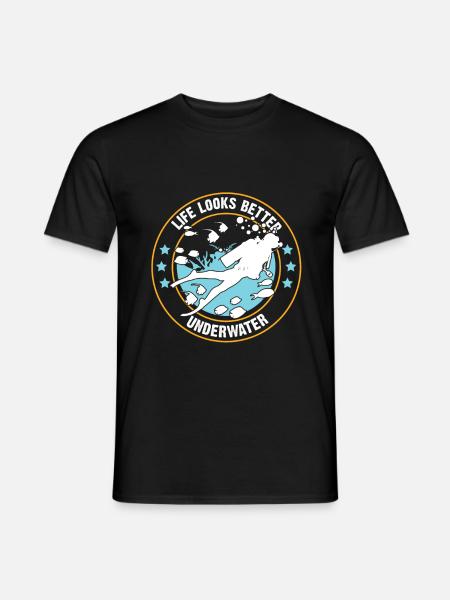 Tauchen Scuba Dive Taucher - Männer T-Shirt - Schwarz