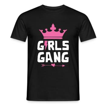 Girls Gang Krone - T-shirt homme - noir - Devant - AI Model Male 178 light (178cm)