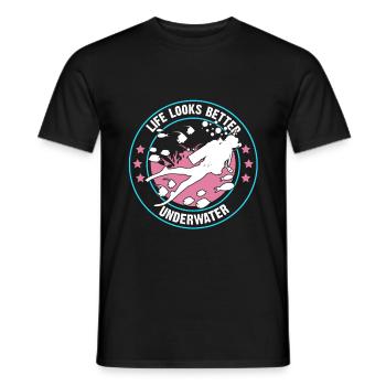 Scuba diving scuba dive diver - Men's T-Shirt - black - Front - AI Model Male 178 light (178cm)