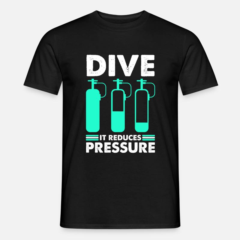 Diving dive diver diving saying - Men's T-Shirt - black
