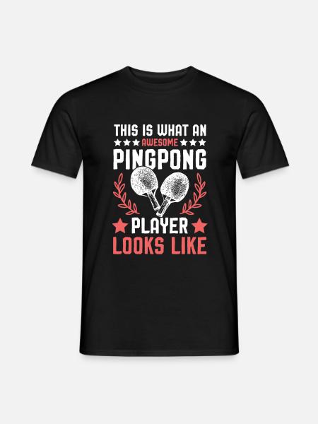 Awesome ping pong players - Men's T-Shirt - black
