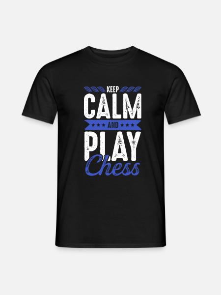 Keep Calm Schach Chess - Männer T-Shirt - Schwarz