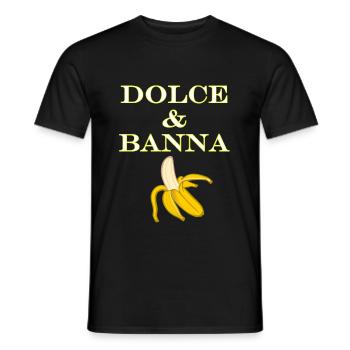 Dolce et banane - T-shirt homme - noir - Devant - AI Model Male 178 light (178cm)